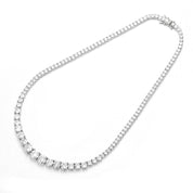 Elegant Round Cut Diamond Tennis Necklace-Black Diamonds New York