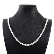 Elegant Round Cut Diamond Tennis Necklace-Black Diamonds New York