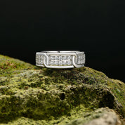 Elegant Round Diamond Men's Wedding Band-Black Diamonds New York