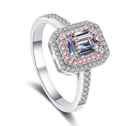 Emerald Cut Diamond Double Halo Jewelry-Black Diamonds New York