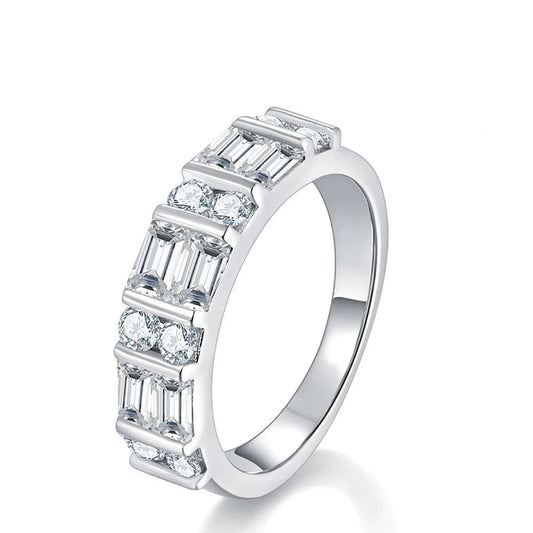 Emerald Cut Diamond Wedding Band-Black Diamonds New York