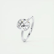 Exquisite 1.0 Ct Diamond Half Bezel Solitaire Engagement Ring-Black Diamonds New York