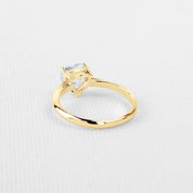 Exquisite 10K Yellow Gold Heart Diamond Solitaire Engagement Ring-Black Diamonds New York