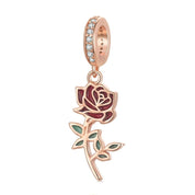 Exquisite Rose Gold Charm & Pendant with Diamond-Black Diamonds New York