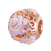 Exquisite Rose Gold Charm & Pendant with Diamond-Black Diamonds New York