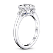 1.5ct Emerald Cut Created Diamond Engagement Ring-Black Diamonds New York