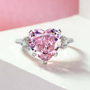 5.0 Ct Pink Heart Cut Diamond Engagement Ring-Black Diamonds New York