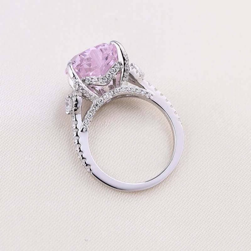 5.0 Ct Pink Heart Cut Diamond Engagement Ring-Black Diamonds New York