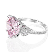 5.0 Ct Pink Heart Cut Diamond Engagement Ring-Black Diamonds New York