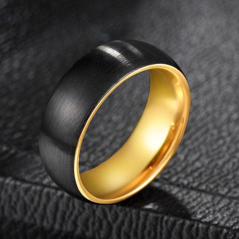 Classic Brushed Black Tungsten Men's Wedding Band-Black Diamonds New York