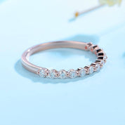 Half Eternity Diamond Bubble Ring Band-Black Diamonds New York