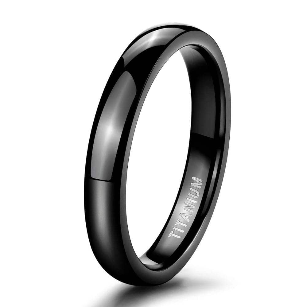 Flash Sale - Simple Black Titanium Men's Wedding Band-Black Diamonds New York