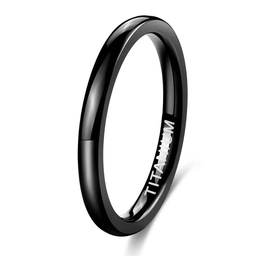 Flash Sale - Simple Black Titanium Men's Wedding Band-Black Diamonds New York