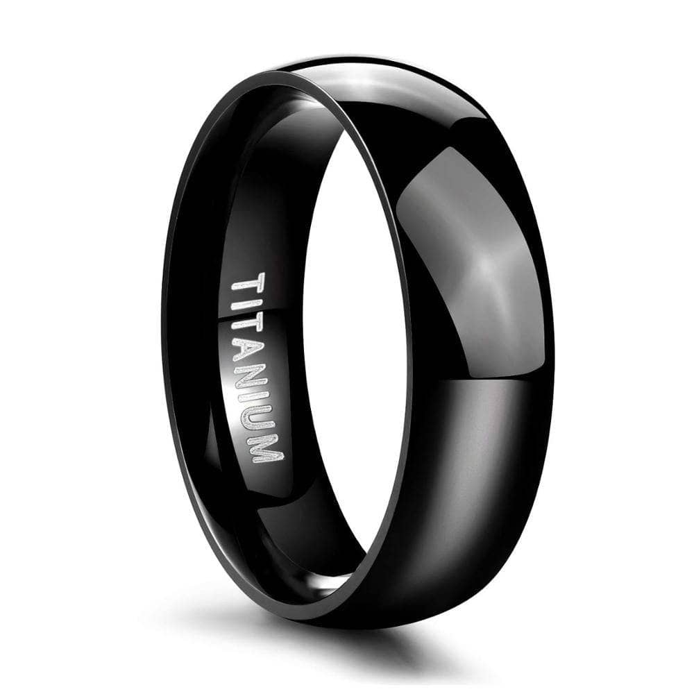 Flash Sale - Simple Black Titanium Men's Wedding Band-Black Diamonds New York