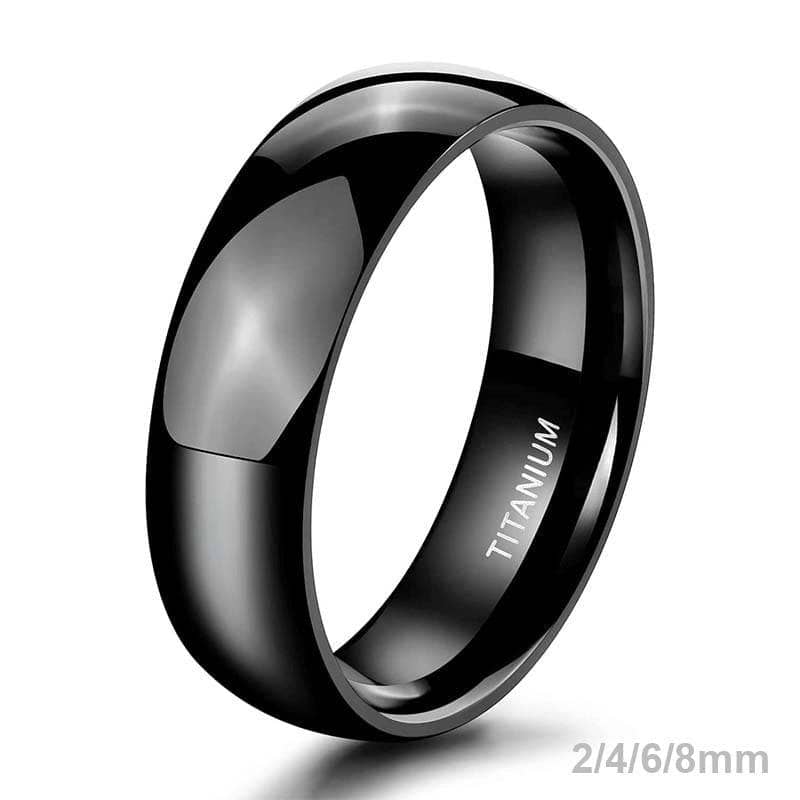 Flash Sale - Simple Black Titanium Men's Wedding Band-Black Diamonds New York