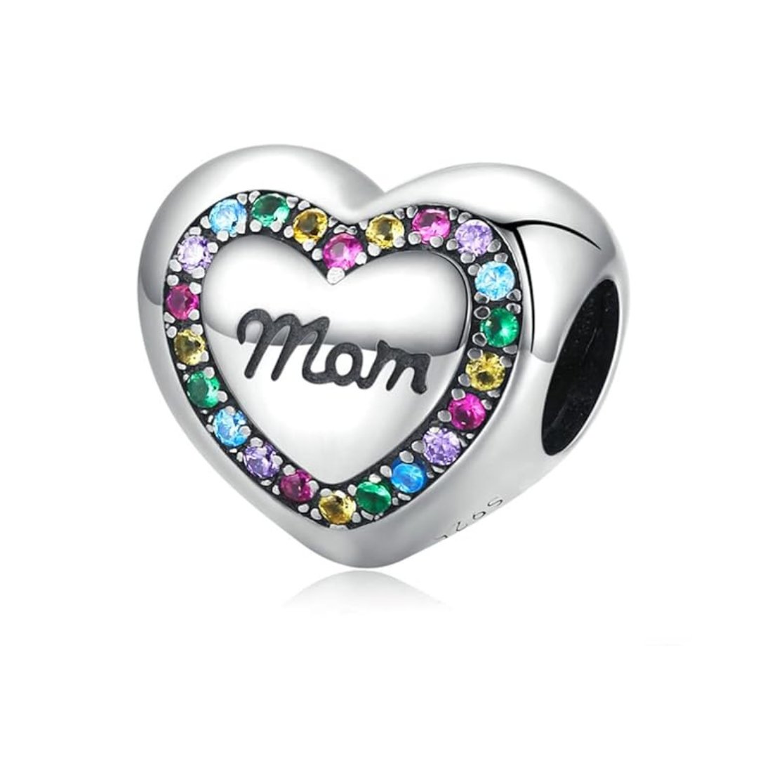 Flower Bug & Heart-Shaped Charm Beads Series-Black Diamonds New York