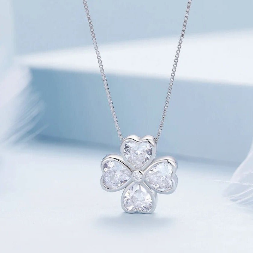 Four Leaf Clover Pendant Necklace with Diamond-Black Diamonds New York