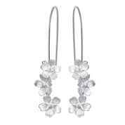 Fresh Elegant Forget-Me-Not Flower Dangle Earrings-Black Diamonds New York