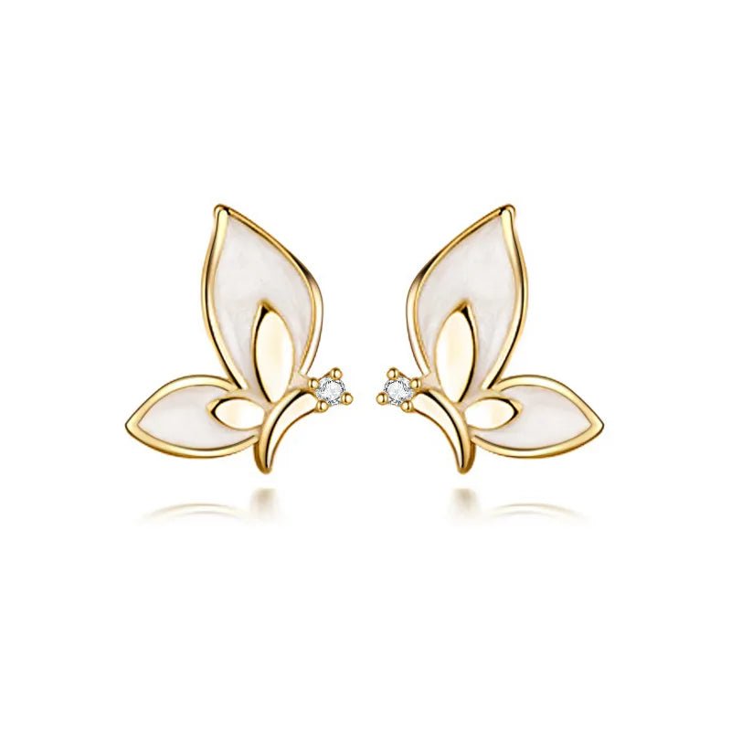 Gorgeous Butterfly Stud Earrings-Black Diamonds New York