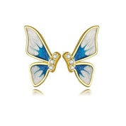 Gorgeous Butterfly Stud Earrings-Black Diamonds New York