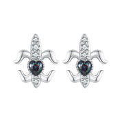 Gothic Stud Earrings with Black Diamond-Black Diamonds New York