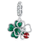 Lovely Flower, Lady Bug, & Clover Spacer Bead Charms-Black Diamonds New York