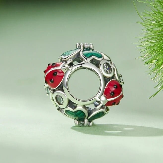 Lovely Flower, Lady Bug, & Clover Spacer Bead Charms-Black Diamonds New York