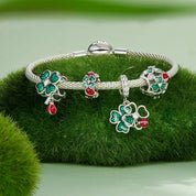 Lovely Flower, Lady Bug, & Clover Spacer Bead Charms-Black Diamonds New York