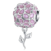 Lovely Flower, Lady Bug, & Clover Spacer Bead Charms-Black Diamonds New York