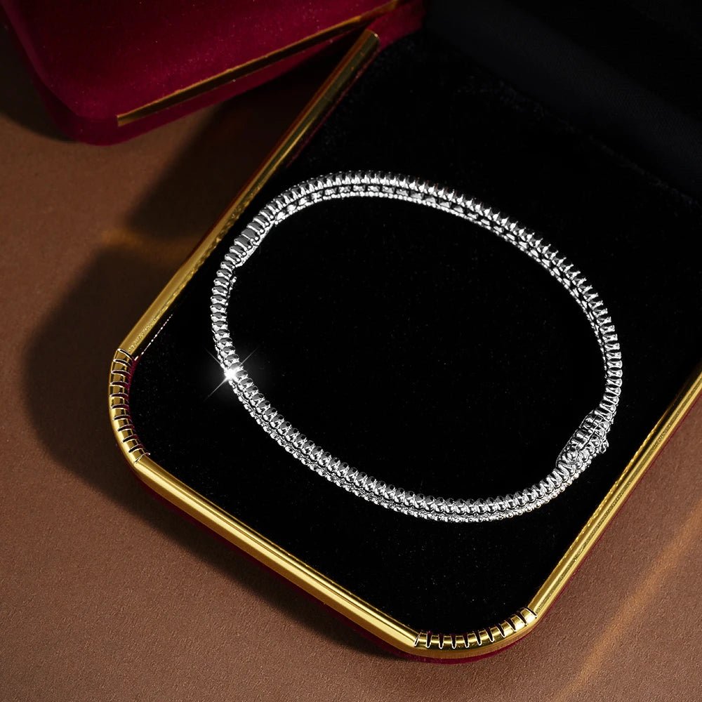 Luxurious 2mm Full Diamond Bracelet-Black Diamonds New York