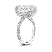 Luxurious Elongated Cushion Cut Engagement Ring-Black Diamonds New York