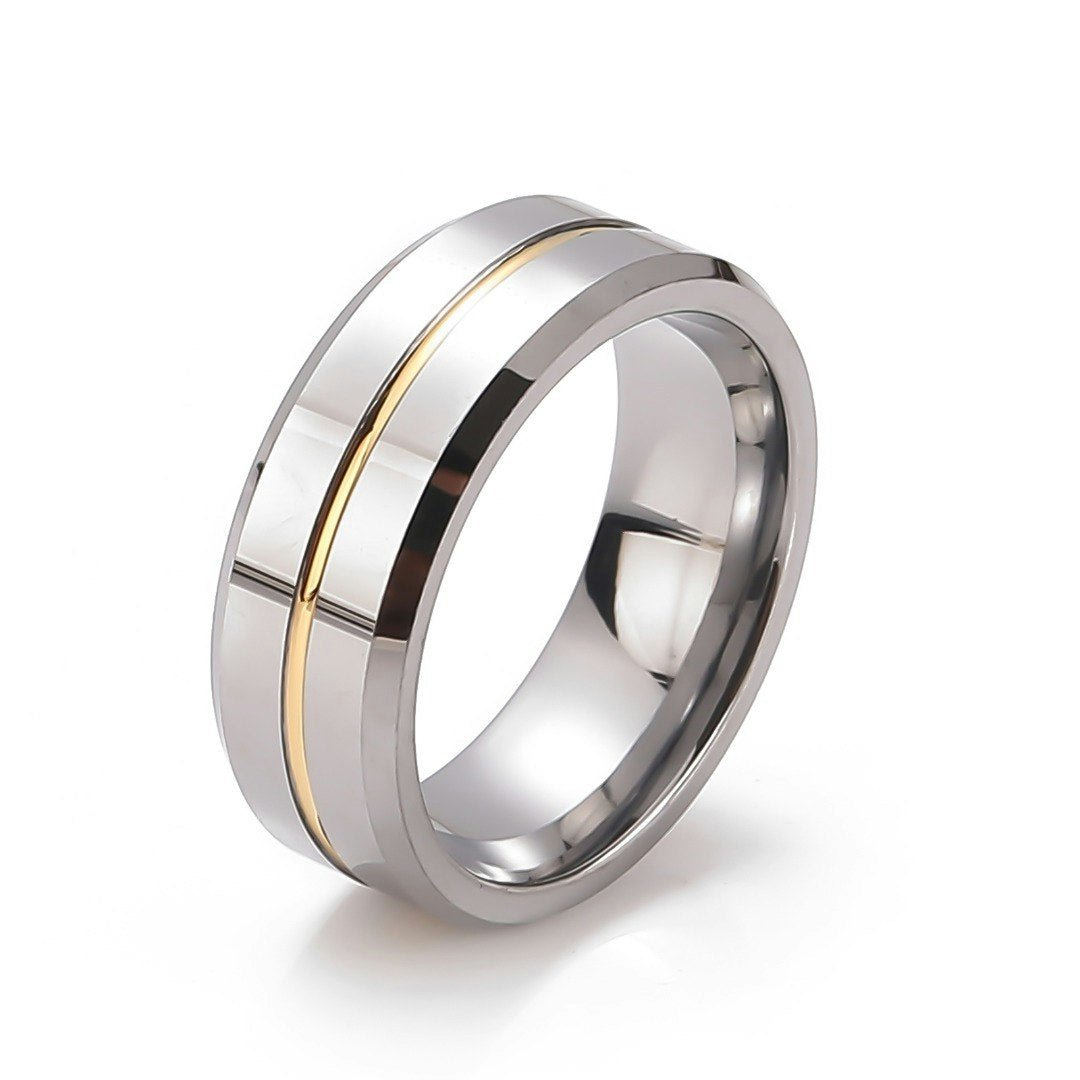 Men's Simple & Classic Wedding Band-Black Diamonds New York