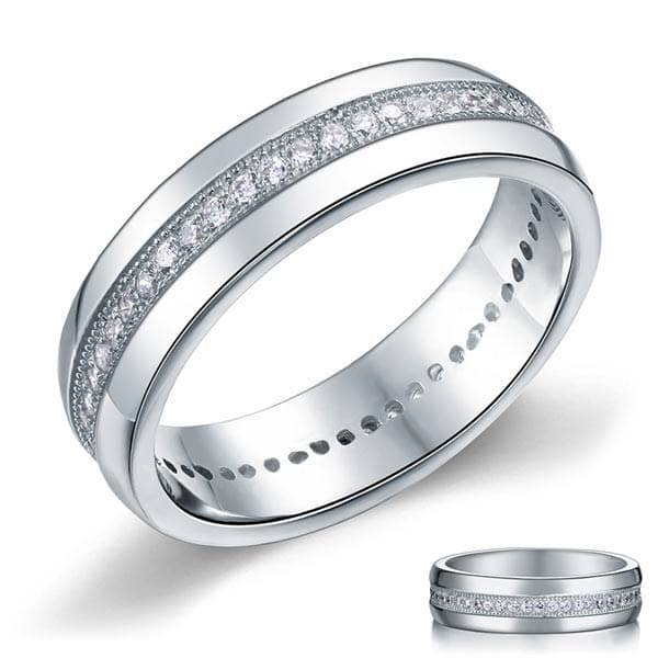 Men's Wedding Band Created Diamond Ring-Black Diamonds New York