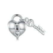 Pink Heart Charms & Pendant-Black Diamonds New York