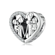 Playful Pet Kissing Cat Charm-Black Diamonds New York