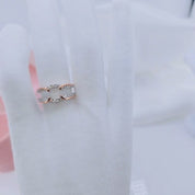 Created Diamond Rose Gold Accent Ring Enhancer