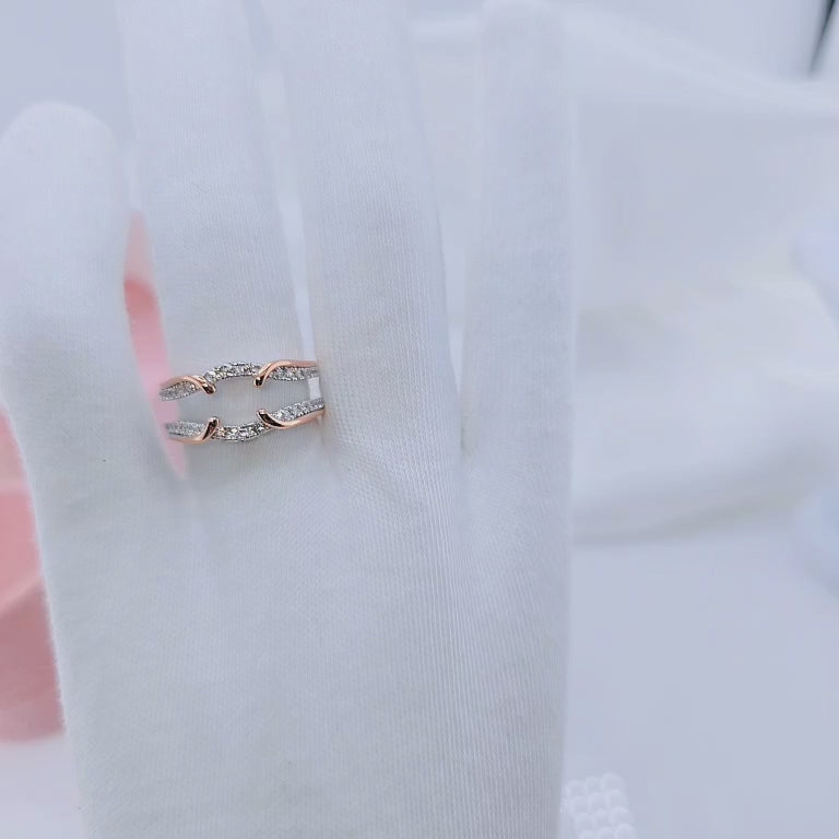 Created Diamond Rose Gold Accent Ring Enhancer