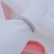 Round Created Diamond Wedding Band