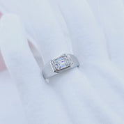 2.0 Ct Emerald-cut Diamond Men's Ring