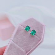 2.0 Ct Colombian Cultivated Emerald Earrings