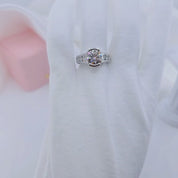 3ct Round Cut Diamond White Gold Luxury Engagement Ring