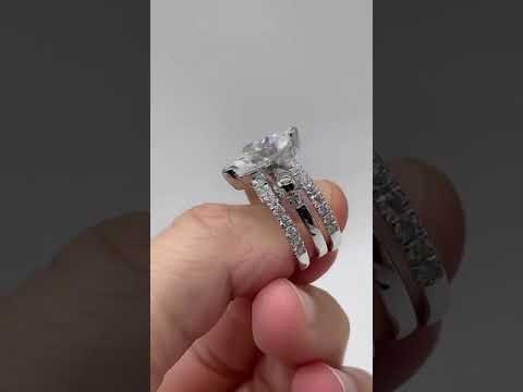 You & Me Rings- 14K Rose Gold Gothic Wedding Rings