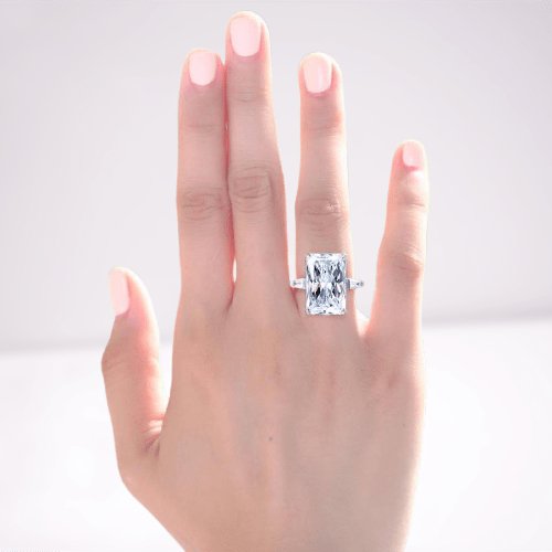 Princess Cut Created Diamond Luxury Ring-Black Diamonds New York