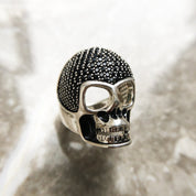 Punk Skull Diamond Pave Setting Ring-Black Diamonds New York