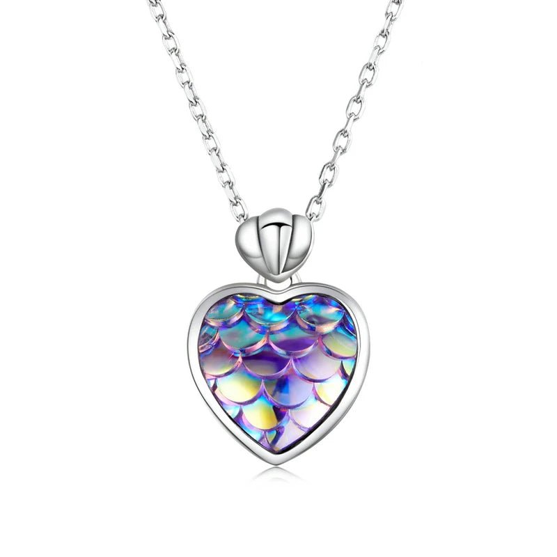 Purple Mermaid Heart & Round Jewelry Set-Black Diamonds New York