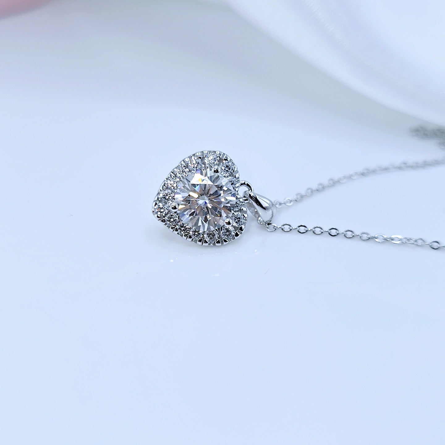 2.0 Ct Diamond Heart Shape Pendant Necklace-Black Diamonds New York