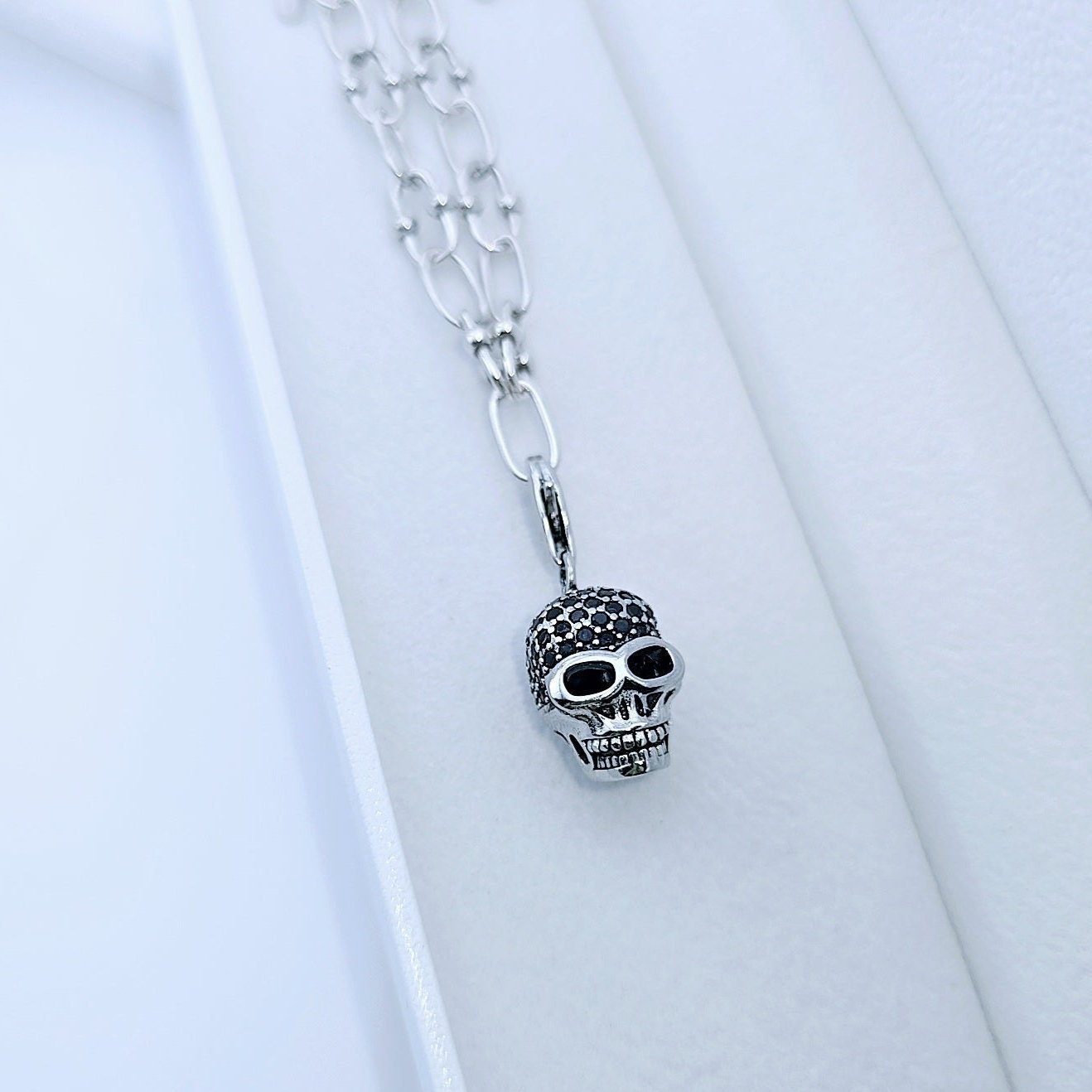 Skull design Antique look orders natural pave diamond charms pendent, 925 starling silver handmade finish diamond charms pendent,