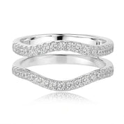 Round Cut Diamond Curved Enhancer Wedding Band-Black Diamonds New York