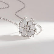 Round Diamond Clover Pendant Necklace-Black Diamonds New York