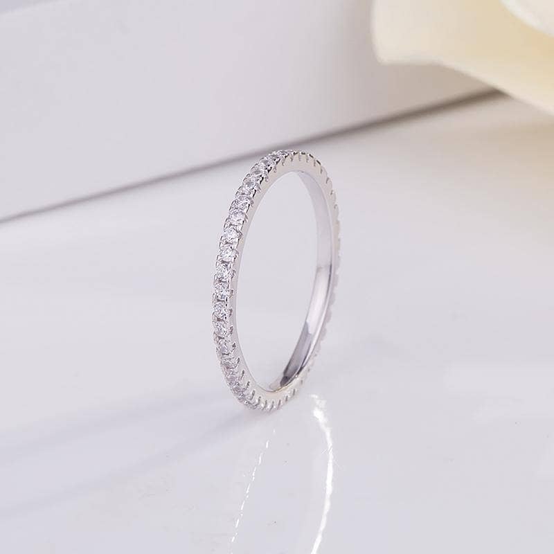 Single Created Diamond Eternity Ring-Black Diamonds New York